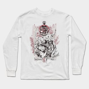 Compass Cats Lineart Long Sleeve T-Shirt